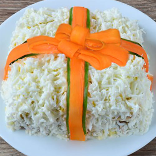 Праздничный салат «Сюрприз», пошаговый рецепт на ккал, фото, ингредиенты - Ольга